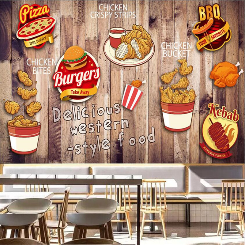 Food Snacks Background - Niestandardowa tapeta z smażonym kurczakiem Burger