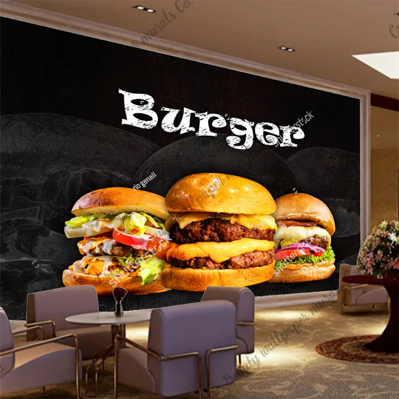 Food Snacks Background - Niestandardowe zdjęcie Burgera Tapeta Fast Food