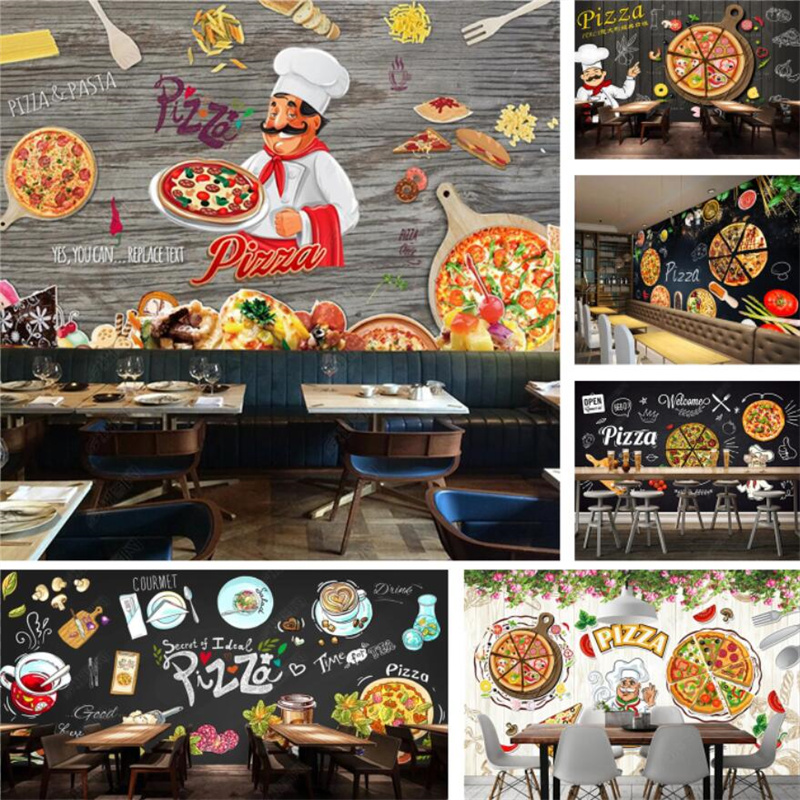 Food Snacks Background - Niestandardowe tapety ścienne Pizza Fast Food