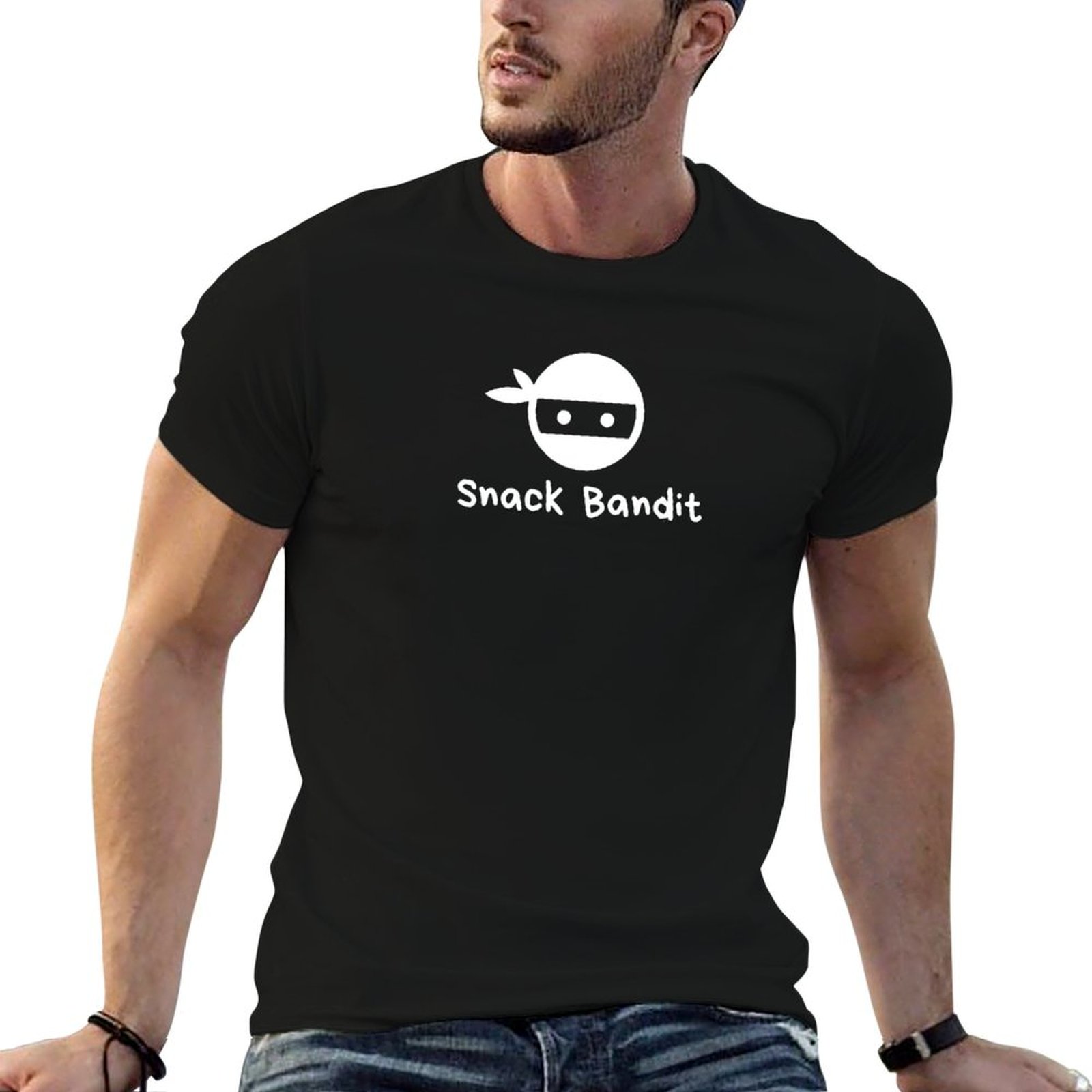 Food Snacks Background - Koszulka Snack Bandit - Zabawny Złodziej