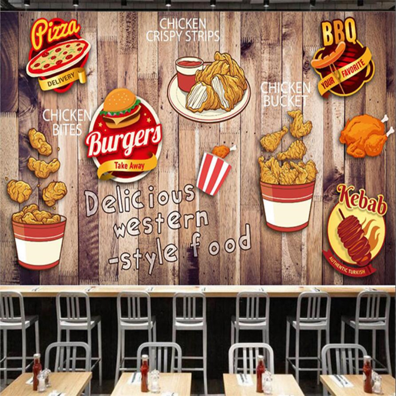 Niestandardowa tapeta z smażon – Food Snacks Background recenzja i cena