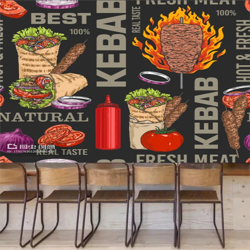 Niestandardowe Kebab restaurac – Food Snacks Background recenzja i cena