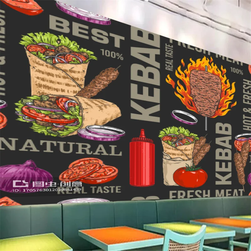 Niestandardowe Kebab restaurac – Food Snacks Background recenzja i cena