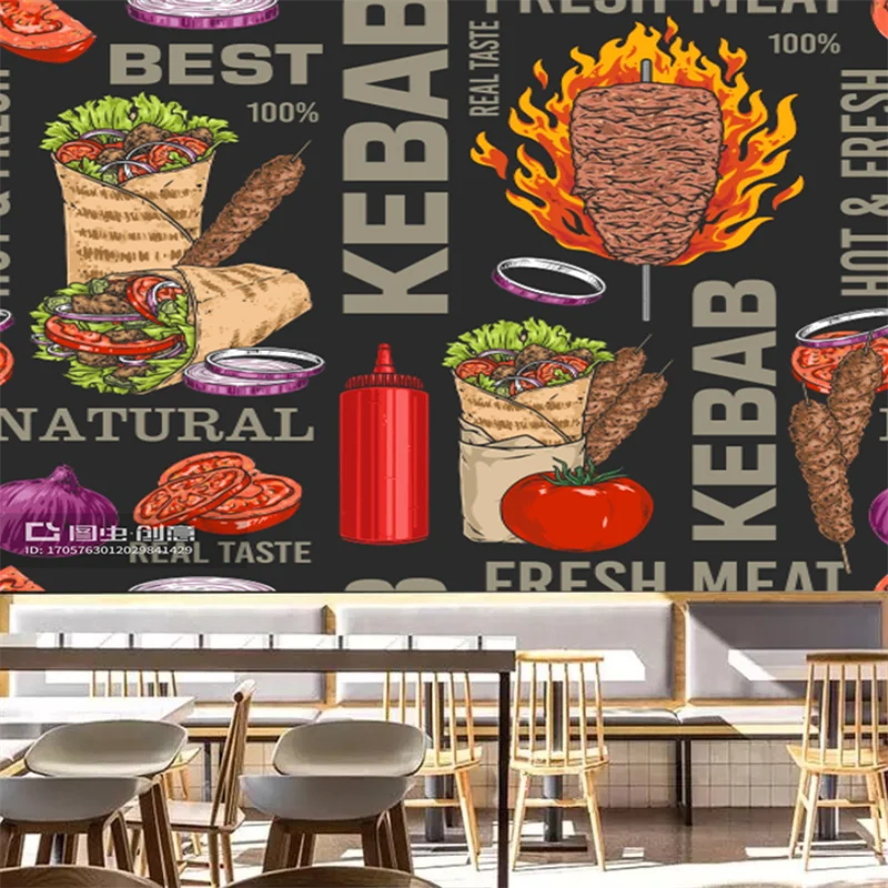 Niestandardowe Kebab restaurac – Food Snacks Background recenzja i cena