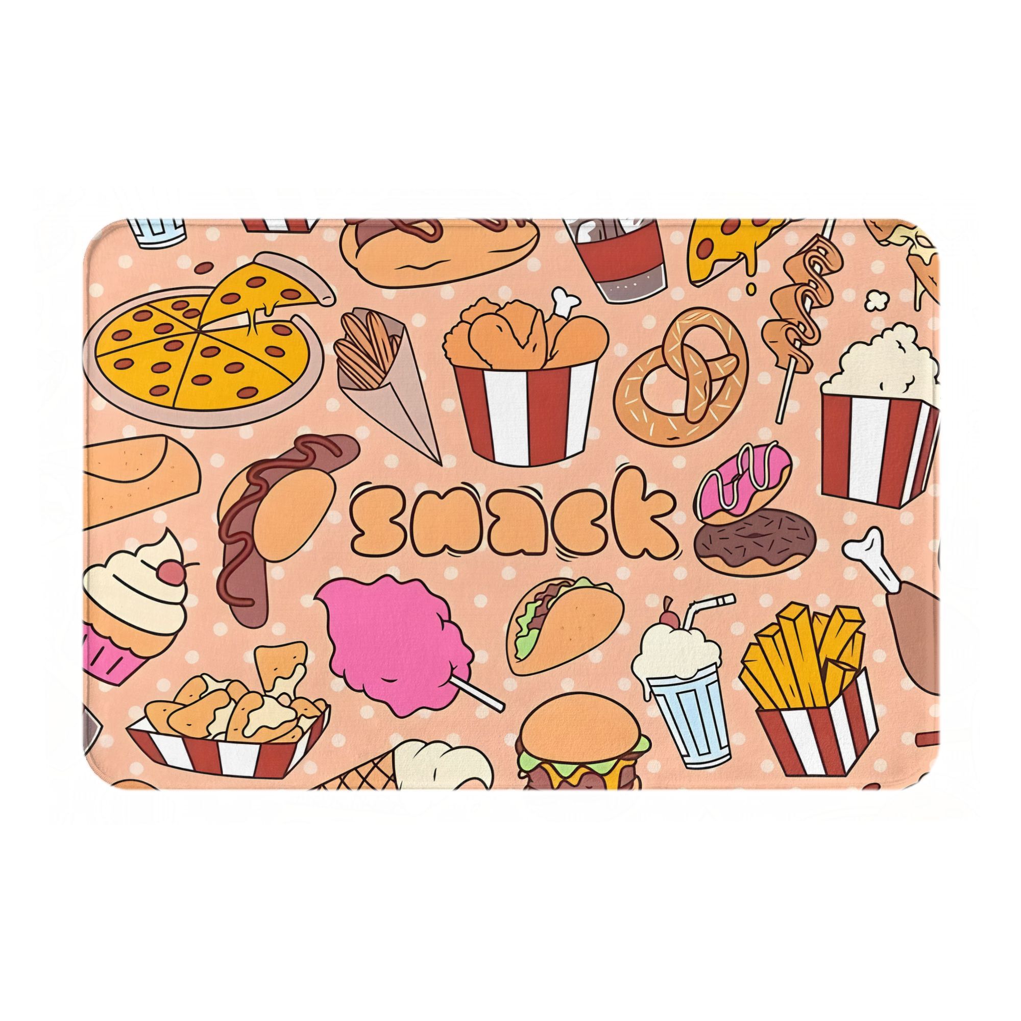 Kreskówkowa wycieraczka z moty – Food Snacks Background recenzja i cena