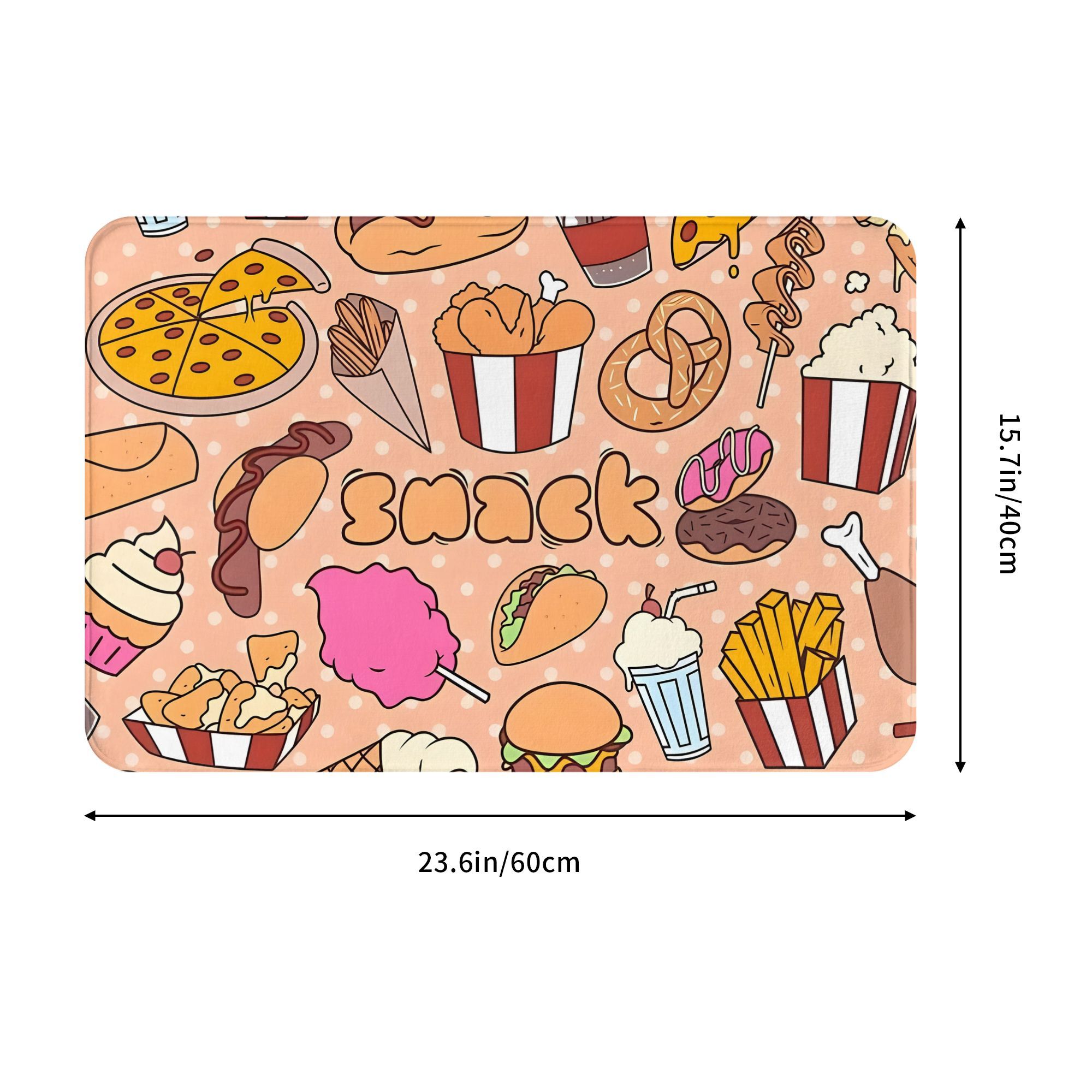 Kreskówkowa wycieraczka z moty – Food Snacks Background recenzja i cena