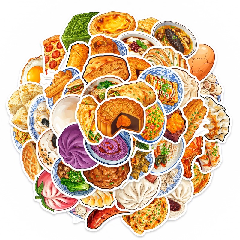 50 sztuk naklejek z motywami c – Food Like Snacks recenzja i cena