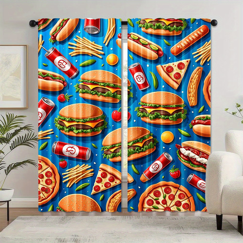 Szybka porcja jedzenia Burger  – Food Snacks Background recenzja i cena