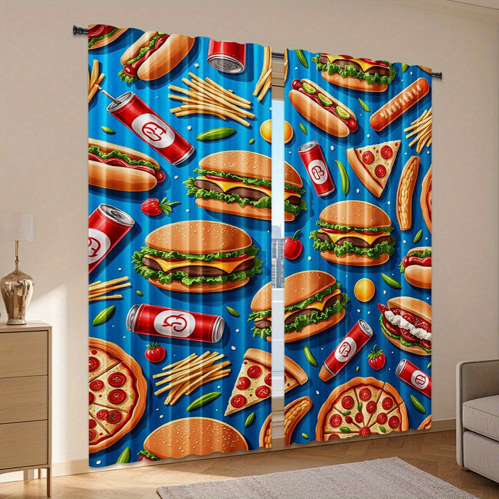 Szybka porcja jedzenia Burger  – Food Snacks Background recenzja i cena