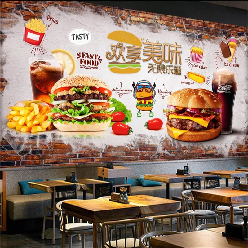 Dostosowany tekst Burger frytk – Food Snacks Background recenzja i cena