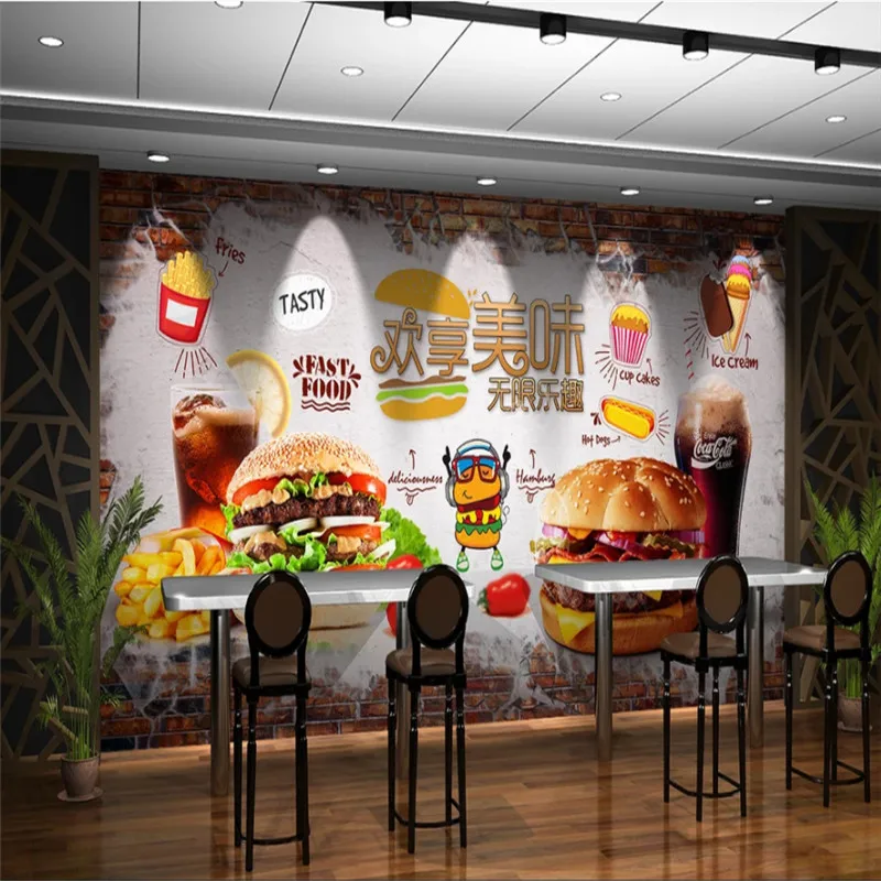 Dostosowany tekst Burger frytk – Food Snacks Background recenzja i cena