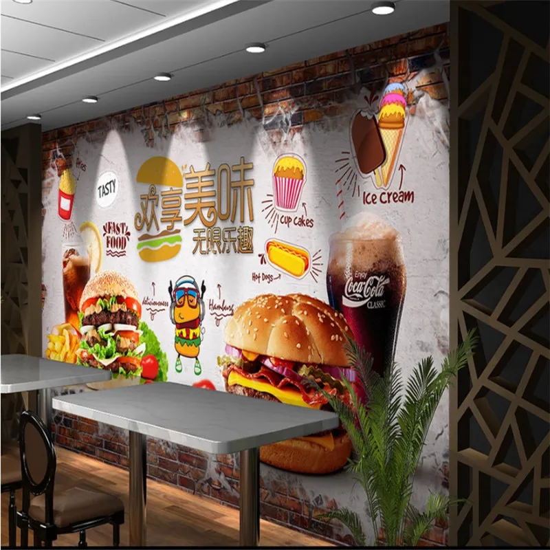 Dostosowany tekst Burger frytk – Food Snacks Background recenzja i cena